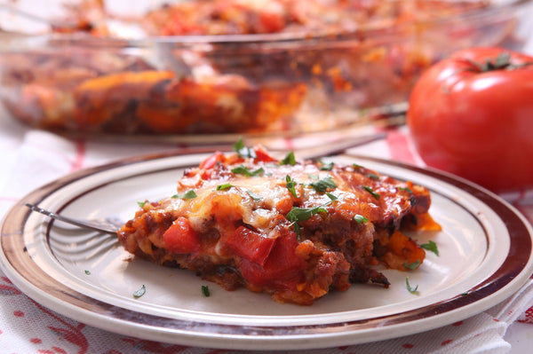 Lasagne avec pâtes de blé entier d’inspiration mexicaine
