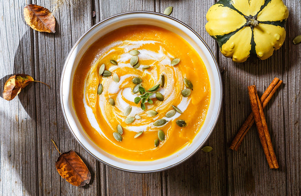 Potage à la citrouille de luxe hyper protéiné