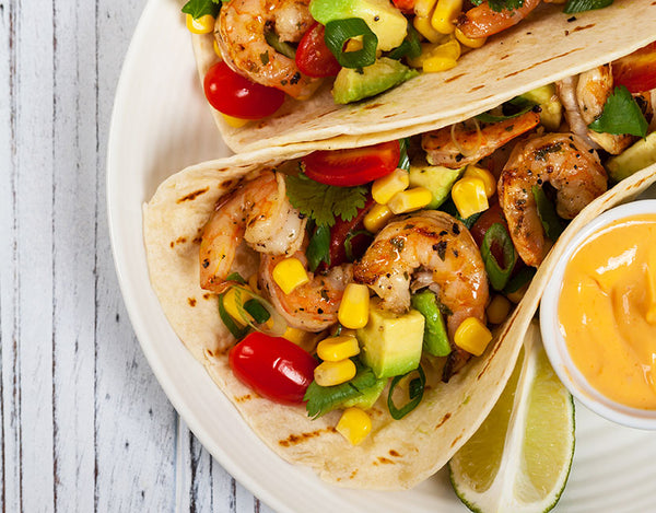 Série recettes de notre équipe - Mini tacos aux crevettes, salsa d’avocat et maïs d'Émilie