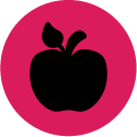 Pink icon for healthy eating