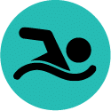Turquoise icon for physical activity