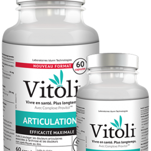Bouteilles de 30 et 60 capsules du produit Articulations de Vitoli