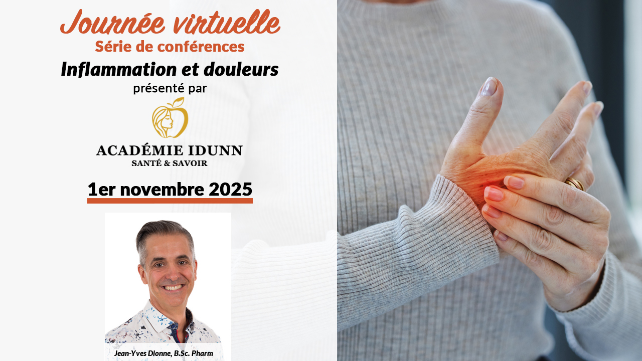 Journée Virtuelle de l’Académie Idunn : Inflammation et douleurs